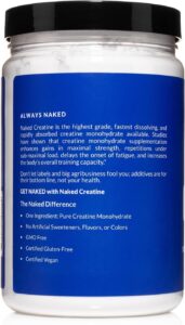 Naked Creatine Back of Container view