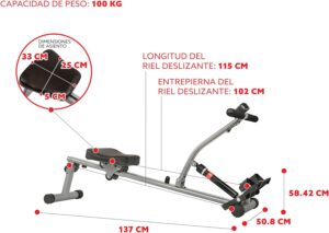 Sunny SF-RW1205 Rowing Machine Dimensions